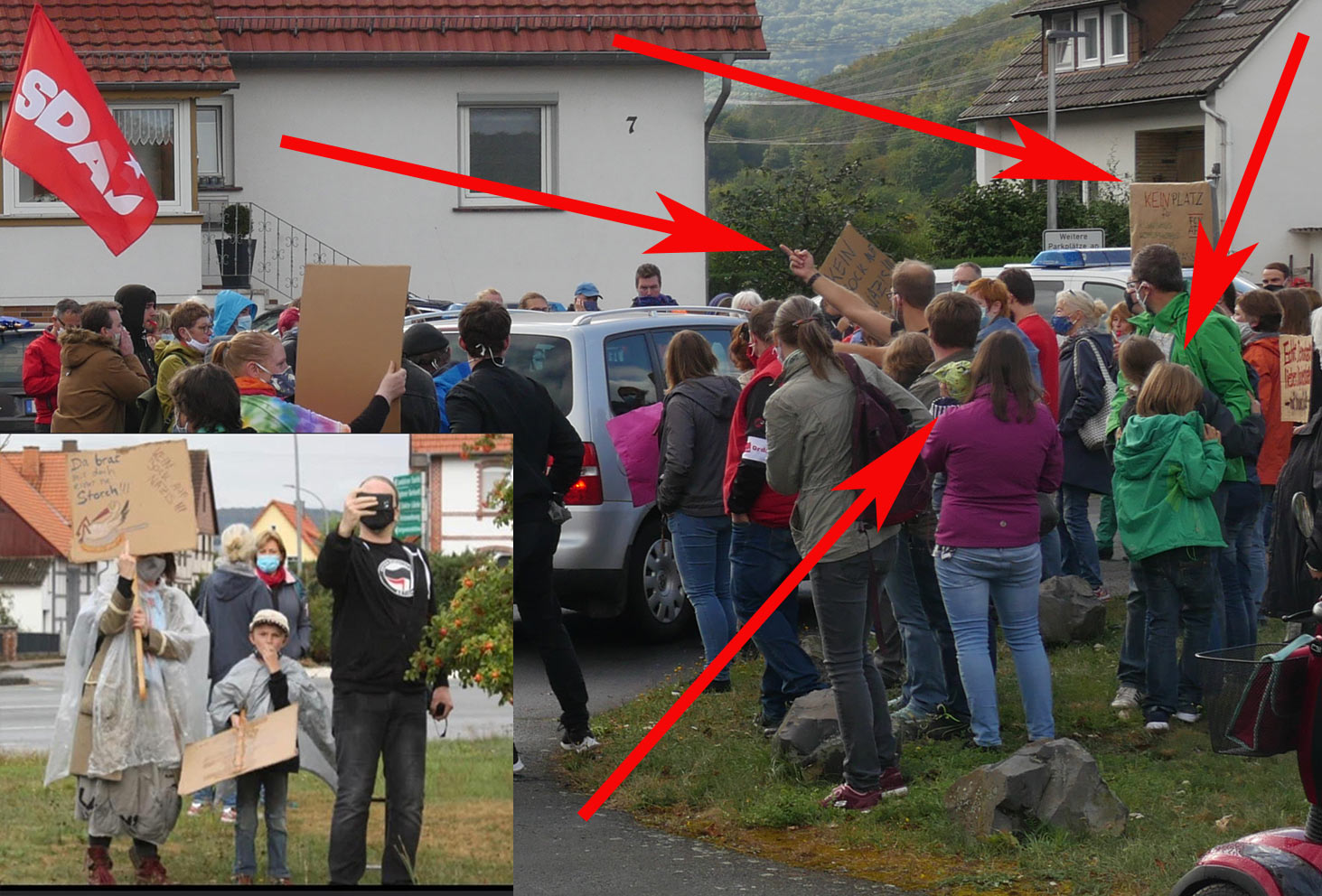 Demokratiefeindliche Minderheit versammelt zum bedrohlichen Mob schändet das gute Ansehen unserer Region. Foto: waldecker-land-zukunft-heimat.de